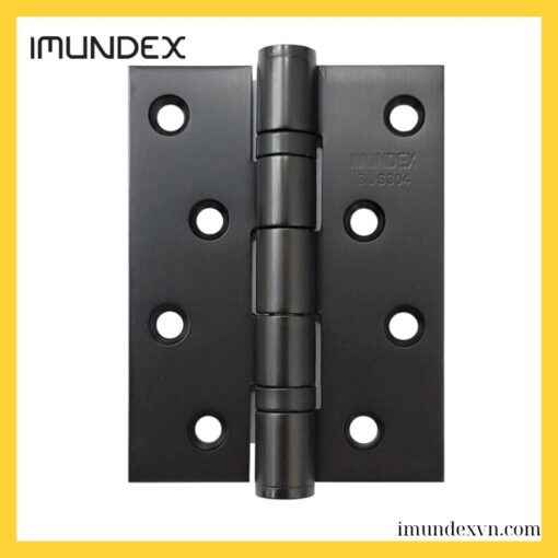 Bản lề lá nhỏ 2 bi Inox 304 màu đen Imundex 701.12.150