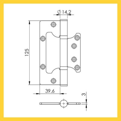 Thông số kỹ thuật bản lề âm dương lớn Imundex 701.17.940