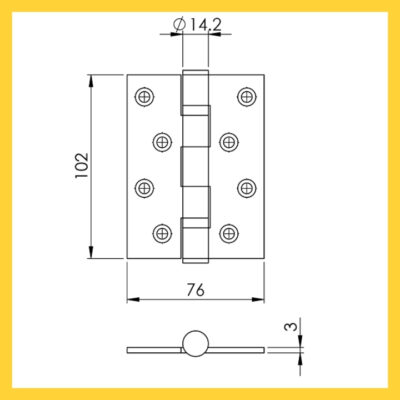 Thông số kỹ thuật bản lề cửa 701.12.150