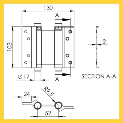 Thông số kỹ thuật bản lề cửa 701.15.630
