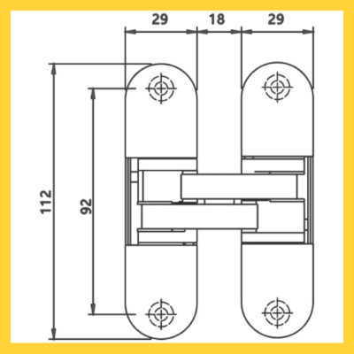 Thông số kỹ thuật bản lề cửa 701.16.308