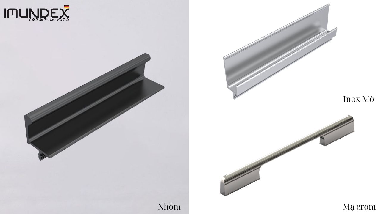 Các Chất Liệu Phổ Biến Của Tay Nắm Tủ Dạng Thanh