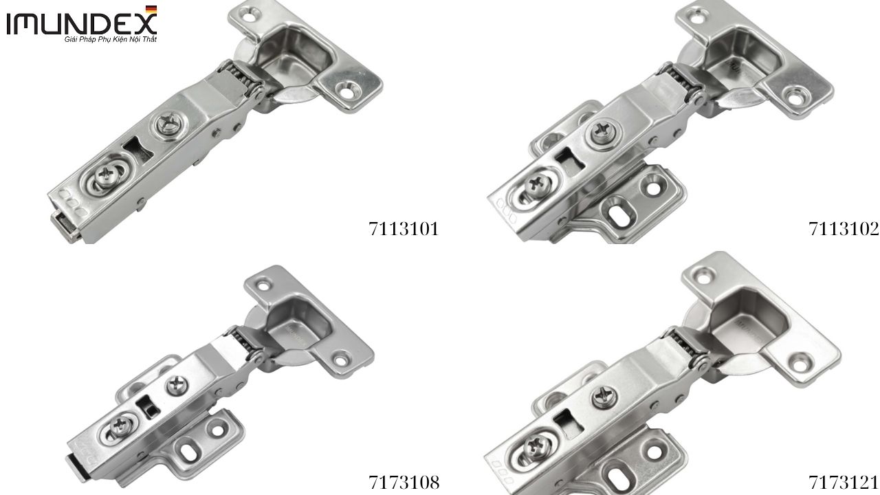 Các Dòng Bản Lề Giảm Chấn Trùm Ngoài Imundex Phổ Biến