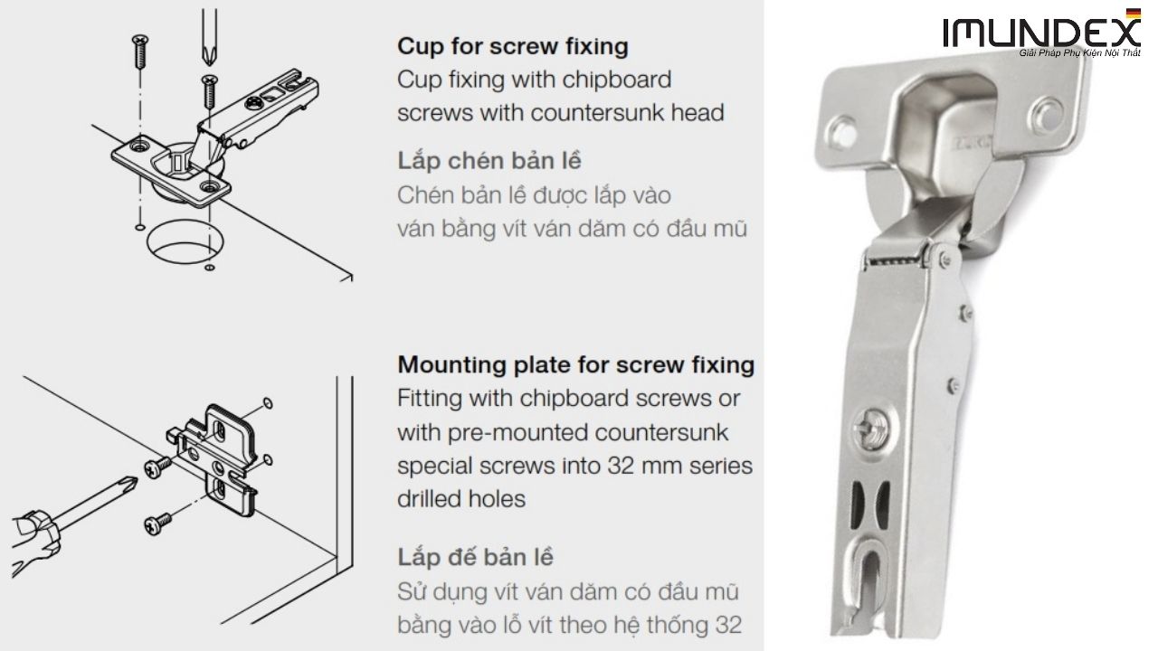 Hướng Dẫn Kỹ Thuật Lắp Đặt Bản Lề Trượt Giảm Chấn Imundex