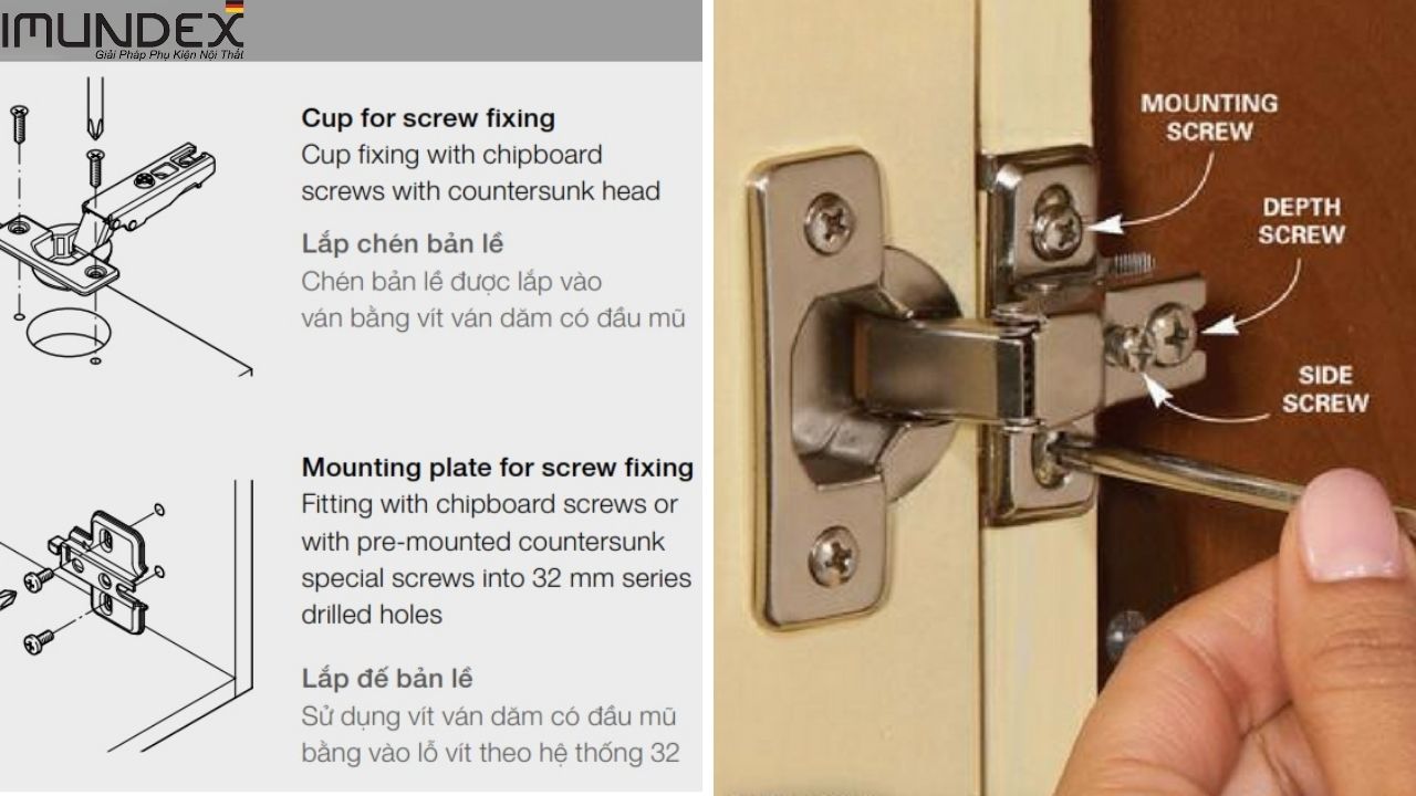 Hướng Dẫn Lắp Đặt Bản Lề Giảm Chấn 165 Độ Đúng Kỹ Thuật