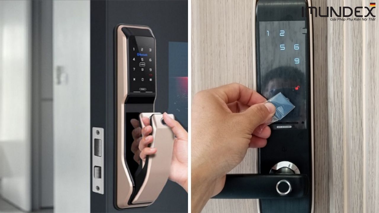 Mở khóa bằng vân tay hoặc thẻ từ