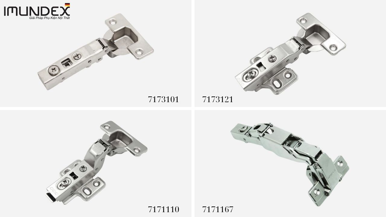 Một Số Mẫu Bản Lề Giảm Chấn Thép Imundex Được Ưa Chuộng