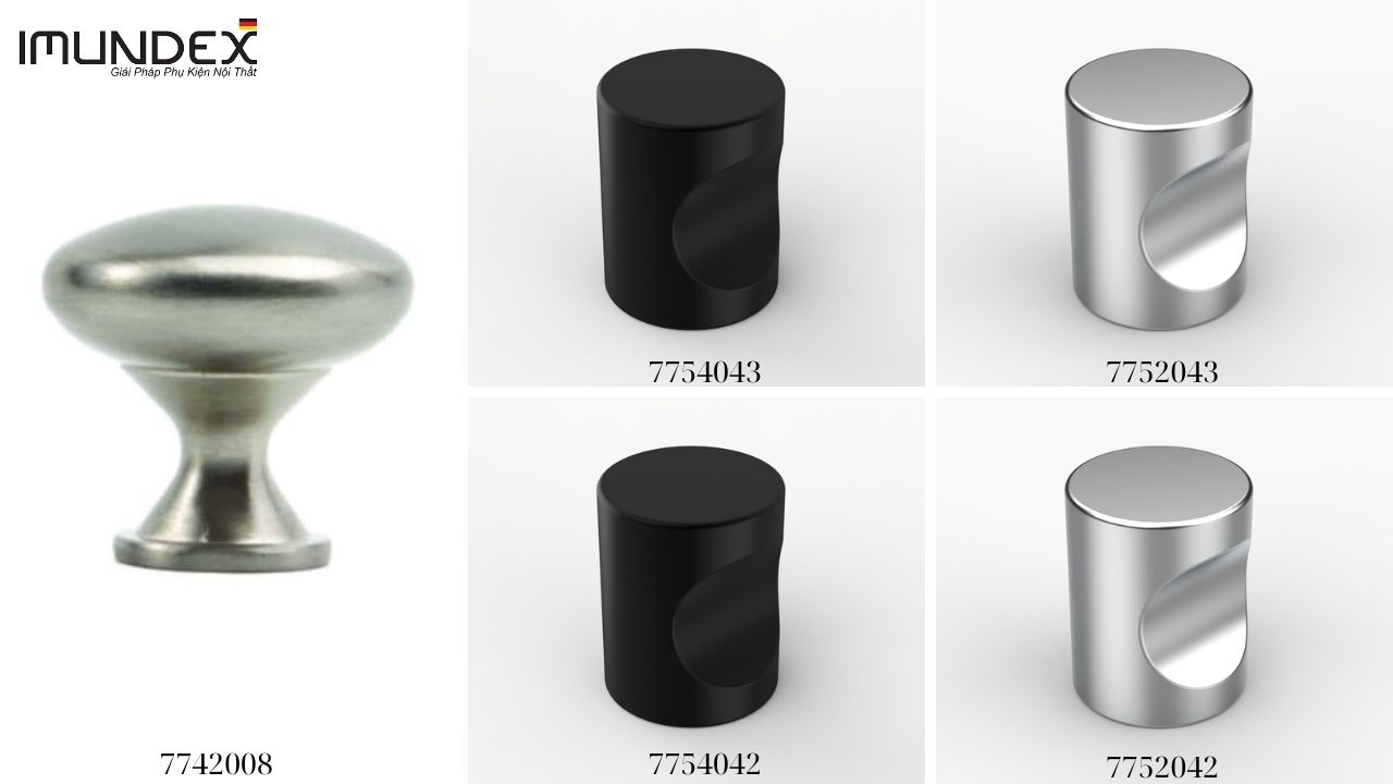 Một Số Mẫu Tay Nắm Tủ Quả Nắm Imundex Được Ưa Chuộng