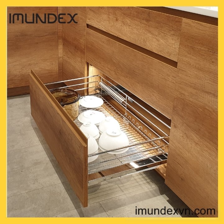 Rổ đựng xoong nồi 3 sides, gắn với cửa tủ 600mm Imundex 7809124