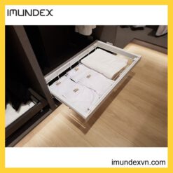 Rổ quần áo kim loại màu trắng Imundex 7902003