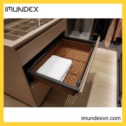 Rổ quần áo nhựa PVC màu mocca Imundex 7902101