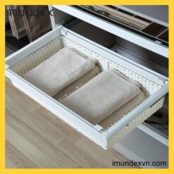 Rổ quần áo nhựa PVC màu trắng Imundex 7902001