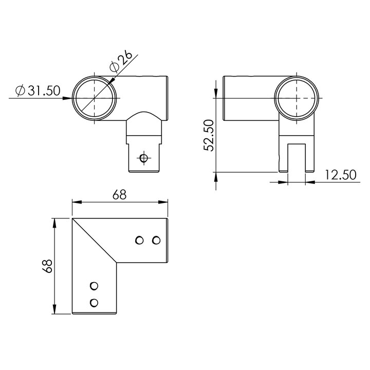 Thông Số Kỹ Thuật Bas Nối Thanh Treo Kính 90 Độ Imundex 718.15.276