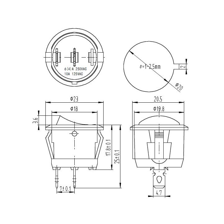 Thông Số Kỹ Thuật Công Tắc Đóng Mở Đèn Imundex 7601911