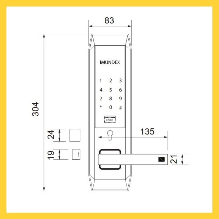 Thông Số Kỹ Thuật Khóa Điện Tử Imundex 613.41.303