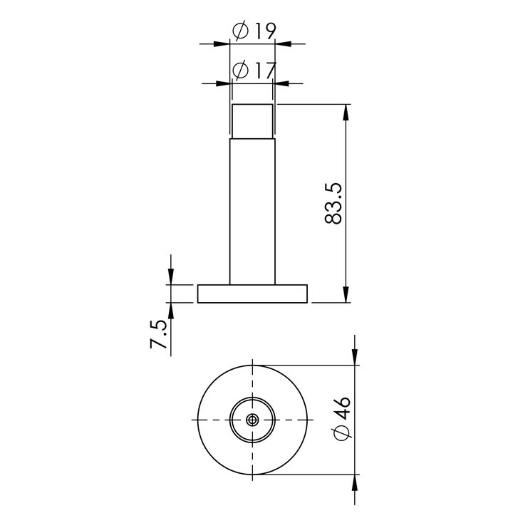 Thông số kỹ thuật chặn cửa Imundex 709.11.200