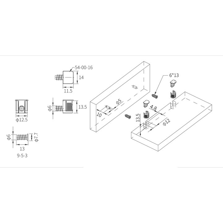 Thông số kỹ thuật chốt đỡ kệ gỗ lắp âm Imundex 8041501