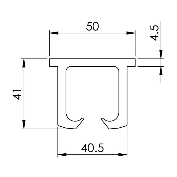 Thông số kỹ thuật ray trượt cho phụ kiện cửa trượt Imundex 710.20.998