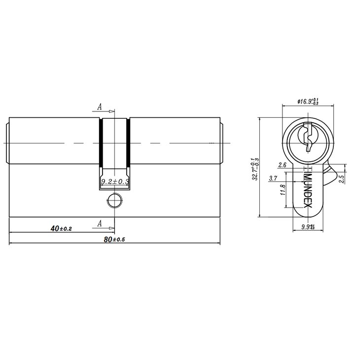 Thông số kỹ thuật ruột khóa Imundex 757.92.080
