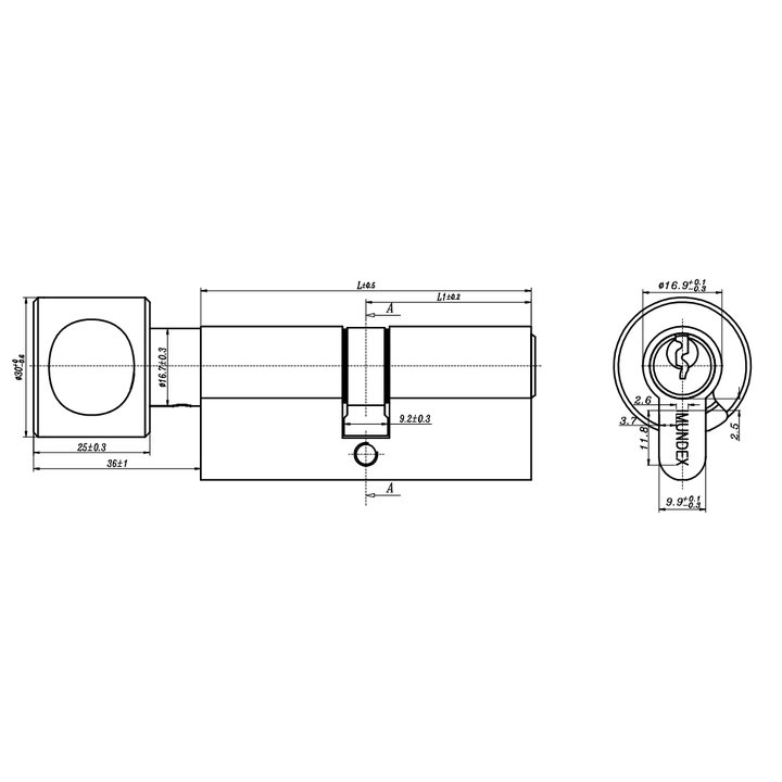 Thông số kỹ thuật ruột khóa Imundex 757.93.475