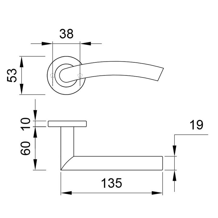 Thông số kỹ thuật tay nắm gạt Imundex 737.19.992