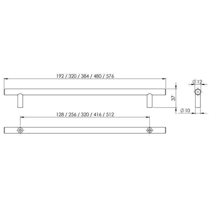 Thông số kỹ thuật tay nắm tủ Imundex 7712073