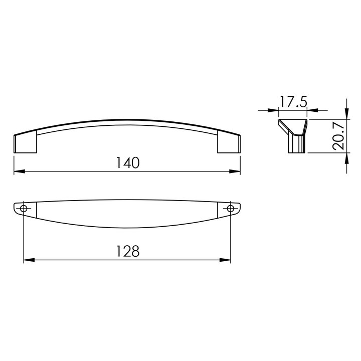 Thông số kỹ thuật tay nắm tủ Imundex 7746013