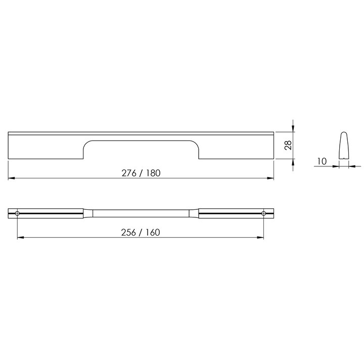 Thông số kỹ thuật tay nắm tủ Imundex 7754012