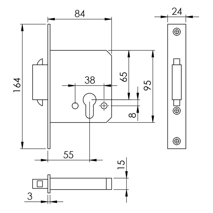 Thông số kỹ thuật thân khóa Imundex 747.15.650