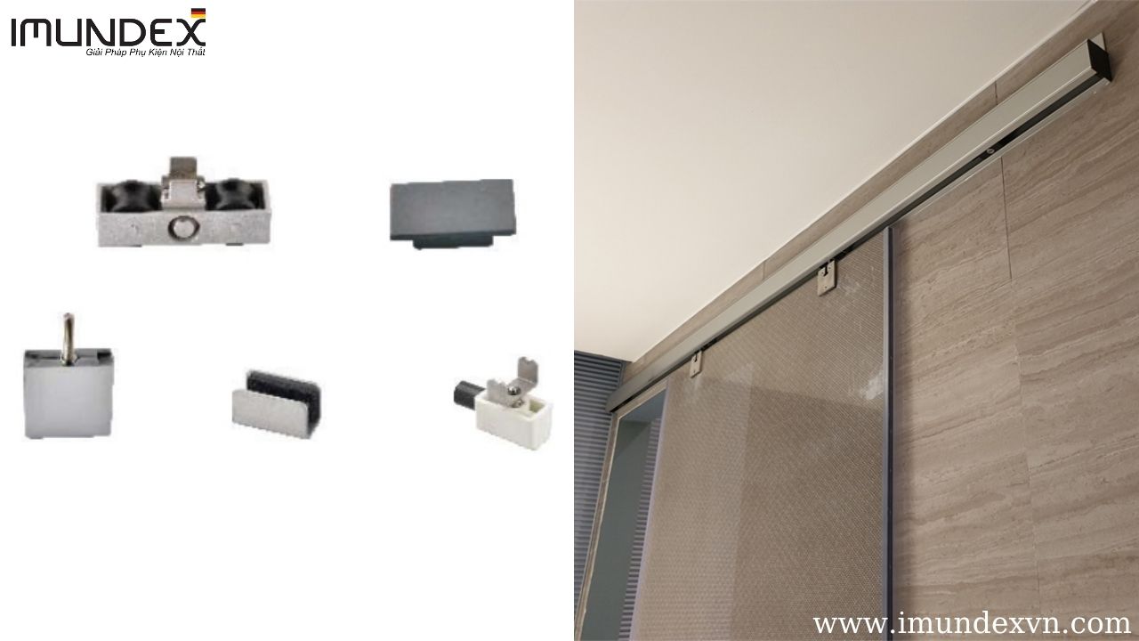 Phụ Kiện Cửa Trượt Kính 100kg Giảm Chấn Imundex 715.11.100