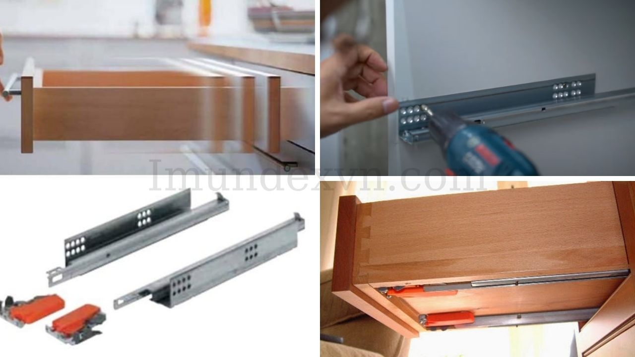 Cách lắp ray trượt giảm chấn