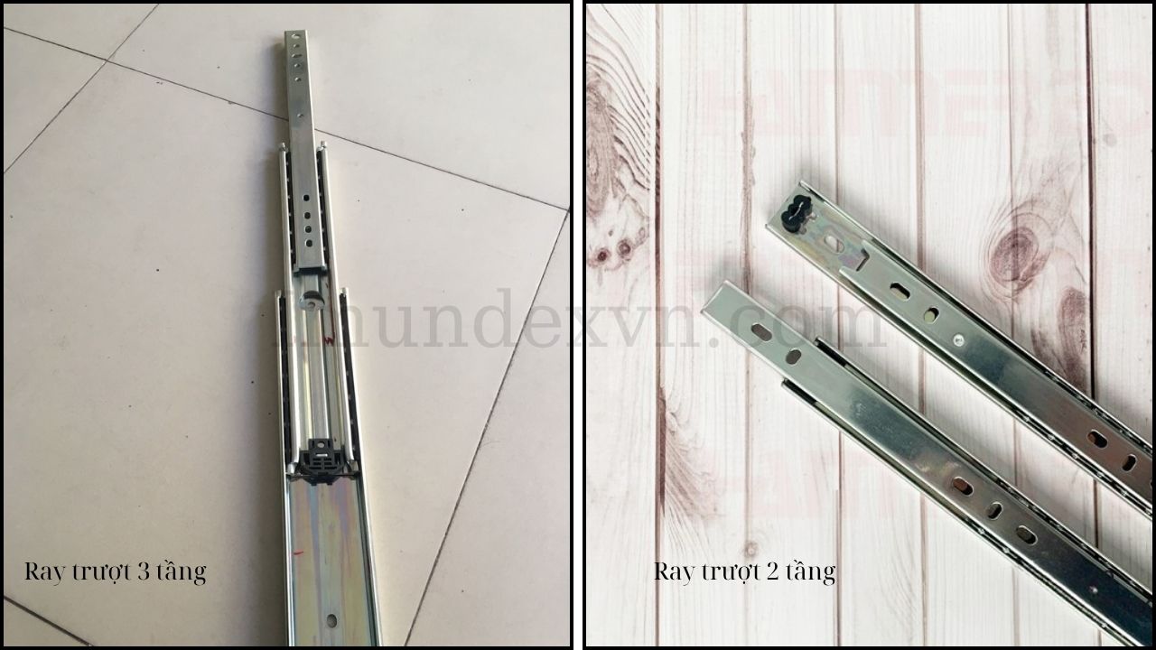 Phân loại ray trượt dựa vào độ mở của ray trượt