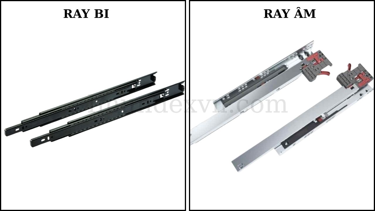 Ray trượt bi và ray âm Imundex