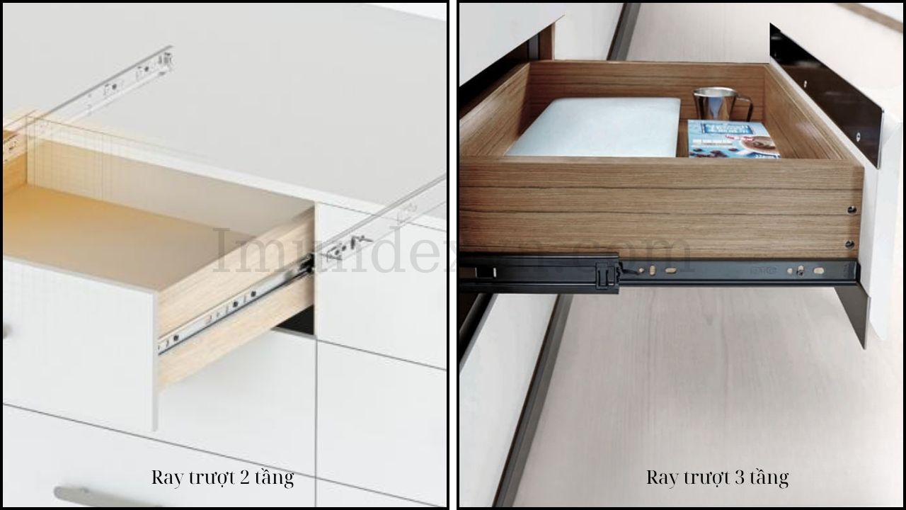 Ray trượt chịu lực 2 tầng và 3 tầng