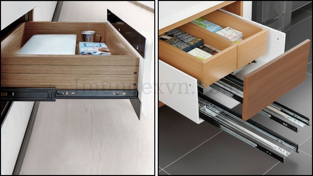 Ray trượt ngăn kéo Imundex sử dụng êm ái, không gây tiếng ồn