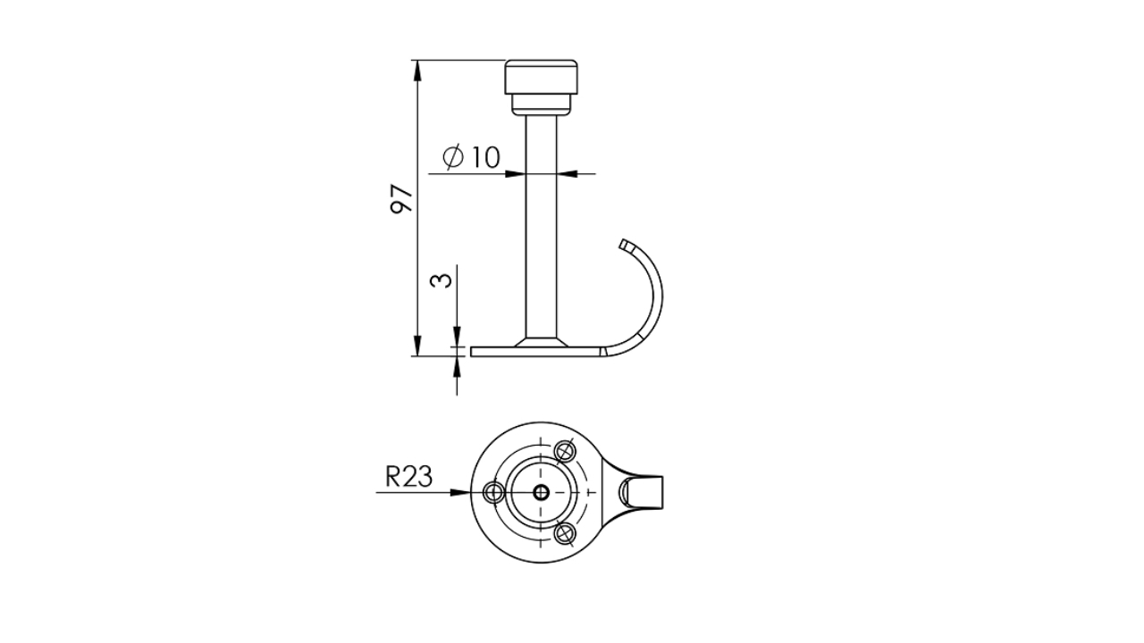 Thông Số Kỹ Thuật Chặn Cửa Gắn Tường Inox 304 Imundex 709.11.502