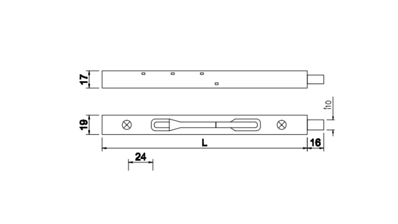 Thông Số Kỹ Thuật Chốt Âm Cho Cửa Gỗ Inox 304 300mm Imundex 709.17.501
