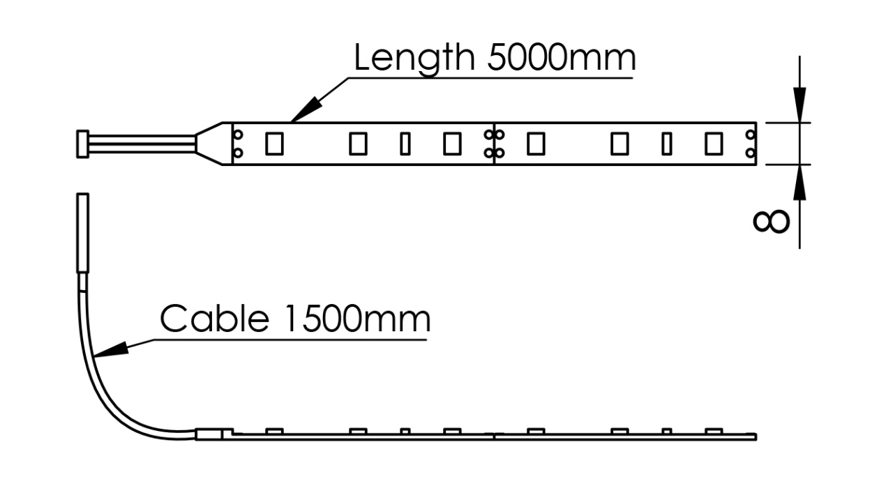 Thông Số Kỹ Thuật Đèn LED Dây 5000mm 3000K Imundex 7605203
