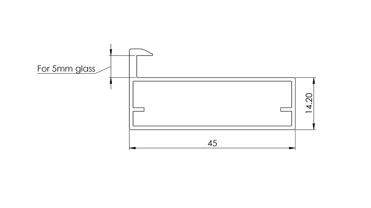 Thông Số Kỹ Thuật Khung Nhôm Cửa Kính Cho Tủ Bếp 3000mm Imundex 7452000