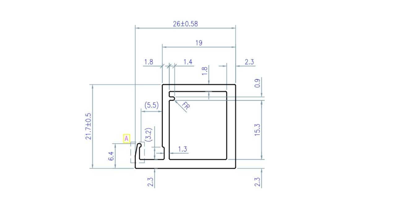 Thông Số Kỹ Thuật Khung Nhôm Cửa Kính Cho Tủ Quần Áo 3000mm Imundex 7454002