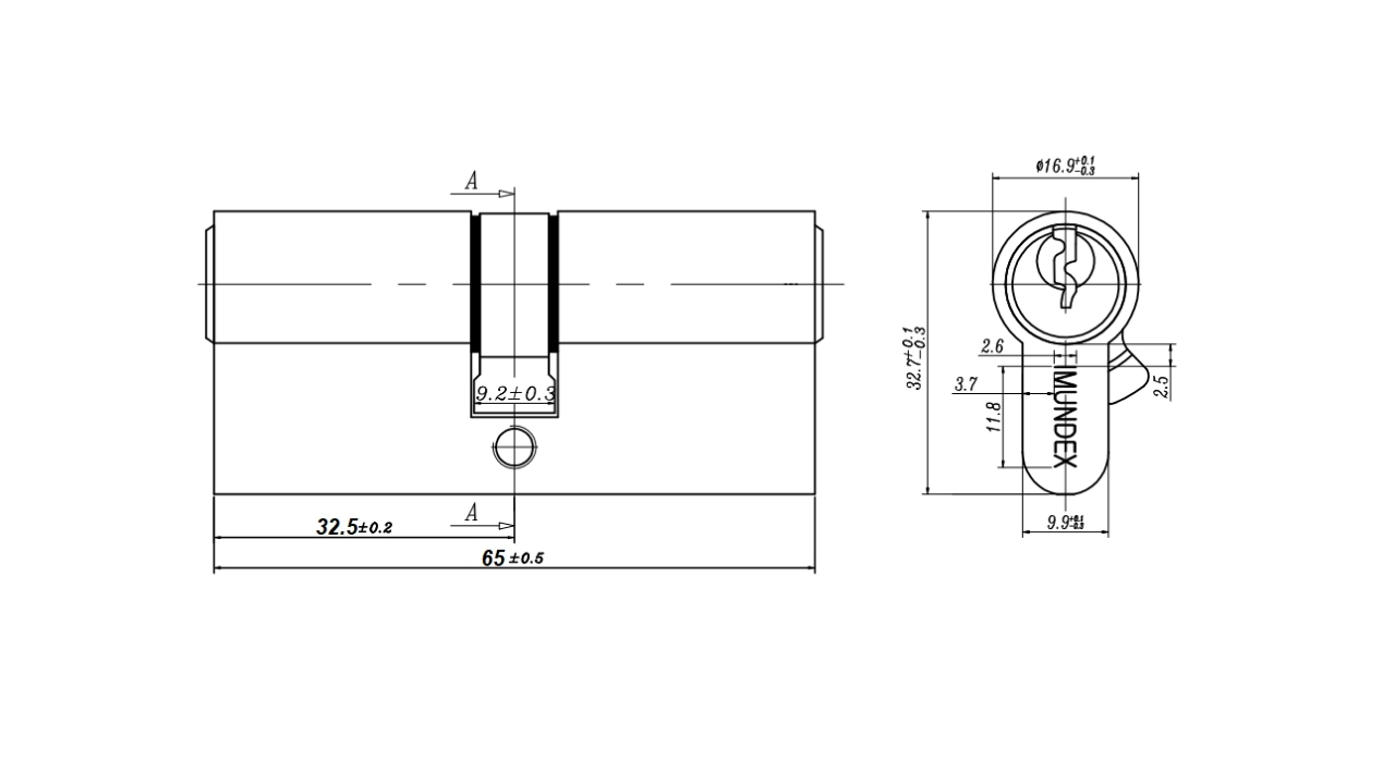Thông Số Kỹ Thuật Ruột Khóa 2 Đầu Chìa 65mm Imundex 757.92.065