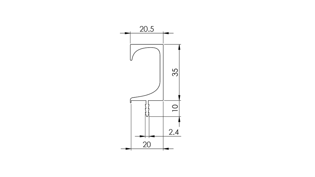 Thông Số Kỹ Thuật Tay Nắm Tủ Dạng Thanh Nhôm Đen Nhám 2000mm Imundex 7754060