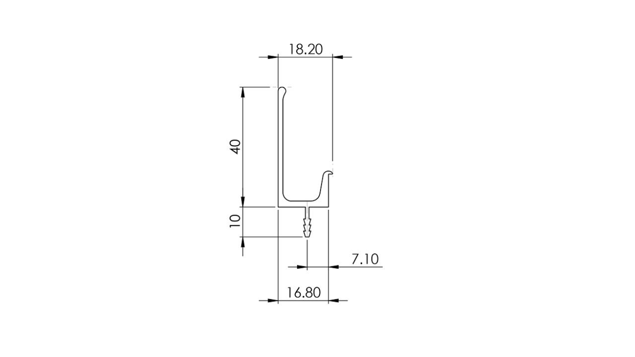Thông Số Kỹ Thuật Tay Nắm Tủ Dạng Thanh Nhôm Màu Bạc Bóng Imundex 7751049
