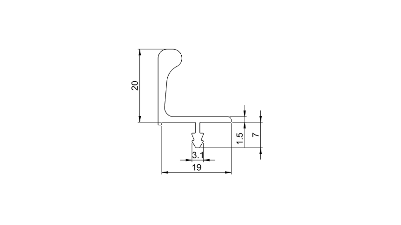 Thông Số Kỹ Thuật Tay Nắm Tủ Dạng Thanh Nhôm Mờ 3000mm Imundex 7752059