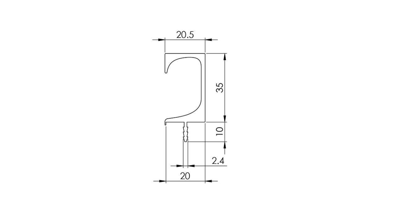 Thông Số Kỹ Thuật Tay Nắm Tủ Dạng Thanh Nhôm Nhám Imundex 7752040