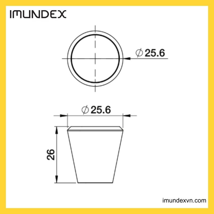 Thông số kỹ thuật Tay nắm tủ đế kim loại Imundex 7751004