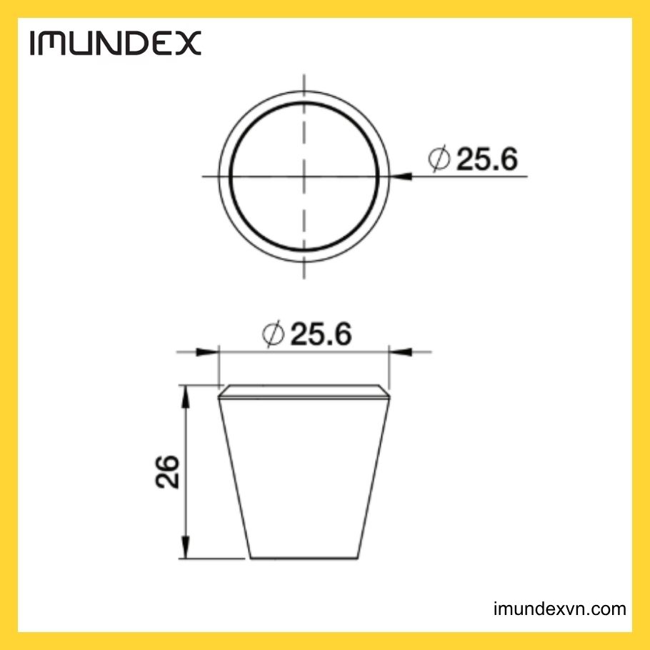 Thông số kỹ thuật Tay nắm tủ đế kim loại Imundex 7757004