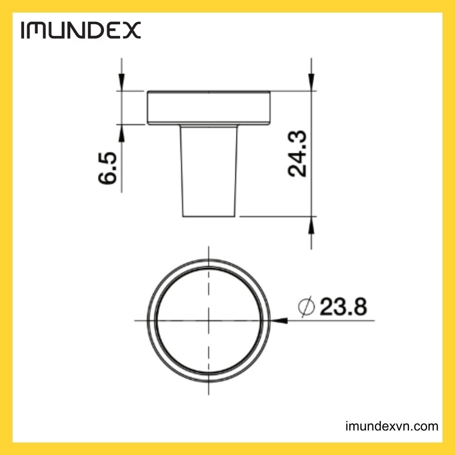 Thông số kỹ thuật Tay nắm tủ màu vàng Imundex 7748002